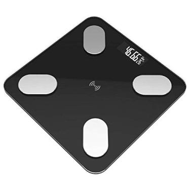 Imagem de balança de peso profissional doméstico banheiro anti-derrapante balança de peso lcd digital voz inteligente app bluetooth balança eletrônica durável