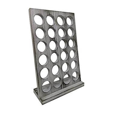 Imagem de Gianna's Home – Suporte rústico para cápsulas de café de madeira envelhecida para K-Cups, 24 Capacidade, Rustic White