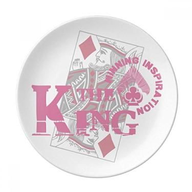 Imagem de King Playing Cards Utensílios de Jogo Prato Decorativo de Porcelana Salver Prato Refeição Prato de Jantar