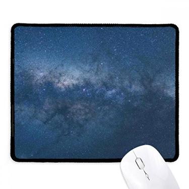 Imagem de Mousepad Dark Galaxy Blue Stars Clouds Tapete de borracha para jogos