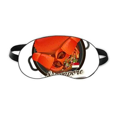 Imagem de Tradicional, Cingapura, chili, caranguejo, sono, proteção para olhos macia para noite