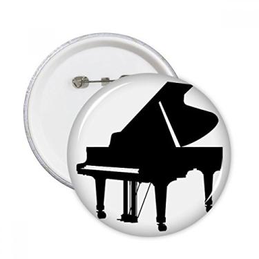 Imagem de Piano Clássico Instrumentos de Música Padrão Pinos Redondos Emblema Emblema Acessório Decoração 5 peças