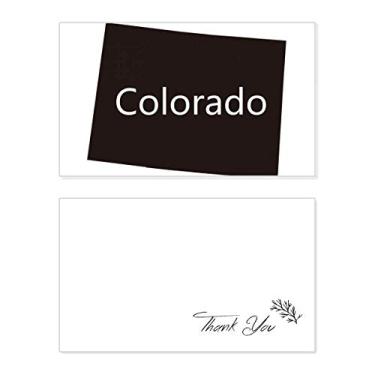 Imagem de Contorno do mapa dos EUA do Colorado America cartão de agradecimento aniversário cumprimentos casamento agradecimento