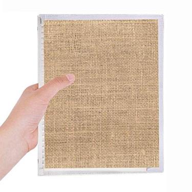 Imagem de Caderno abstrato de tecido de malha de linho Kahki folha solta diário recarregável papelaria