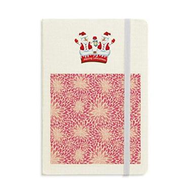 Imagem de Caderno de boneco de neve de Natal com flores rosas Dia dos Namorados e fogos de artifício