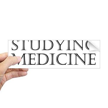 Imagem de DIYthinker Palavra curta estudando medicina adesivo retangular para-choque notebook decalque janela
