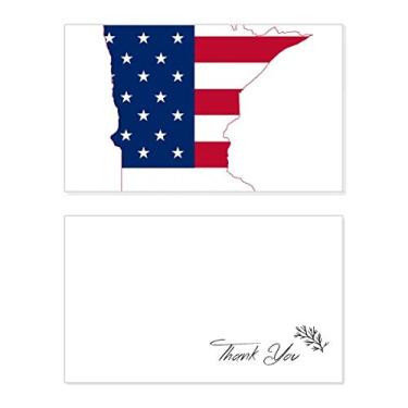 Imagem de Mapa dos EUA de Minnesota com estrelas listradas em forma de bandeira de cartão de agradecimento de aniversário aniversário comemorações casamento agradecimento