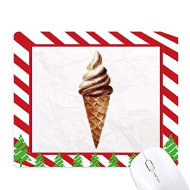 Imagem de Tapete de borracha marrom com estampa de sorvete doce e chocolate