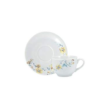 Imagem de Estojo com 6 Xícaras de de Chá com Pires. Modelo Redondo Voyage. Decoração Mônica. Porcelana Real by Porcelana Schmidt.