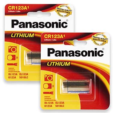 Imagem de 2 Pilhas Panasonic CR123A 3V Bateria 2 Cartelas
