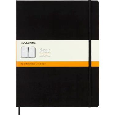 Imagem de Moleskine Caderno clássico, capa dura, 2GG (21,6 cm x 28 cm) pautado/forrado, preto, 192 páginas