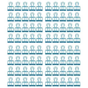 Imagem de Fichário De Flipchart 80 Unidades 19 Mm, Fichário De Flipchart De Cauda Oca De Metal, Fichário De Flipchart Pequeno Para Organizar Seus Materiais De Escritório(Azul)