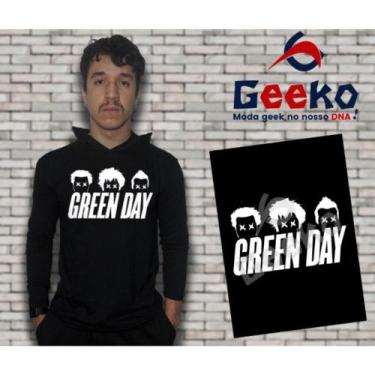 Imagem de Camiseta Green Day Manga Longa Com Capuz Punk Rock Geeko