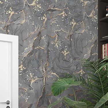 Imagem de Papel de Parede Adesivo 3d Mármore Cinza Dourado Autocolante Cozinha Banheiro Pia 3m