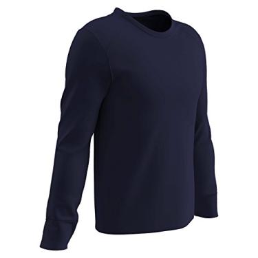 Imagem de CHAMPRO Camiseta Gunner de poliéster com gola redonda, adulto 4GG, azul-marinho