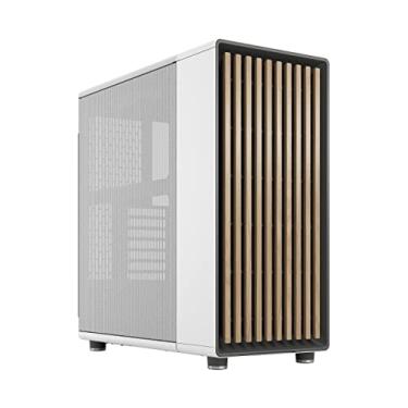 Imagem de Fractal Design North Chalk White - Frente de madeira de carvalho genuína - painéis laterais de malha - Dois ventiladores PWM de aspecto de 140 mm incluídos - USB tipo C - ATX Airflow Mid Tower PC