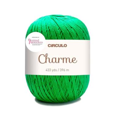Imagem de Fio Circulo Charme para crochê e tricô - 100% algodão virgem brasileiro mercerizado - Peso esportivo macio - Cor 5767 - Verde brasileiro