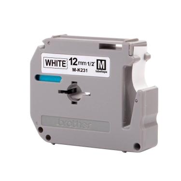 Imagem de Fita Para Rotulador Brother M-K231 12Mm Preto Sobre Branco