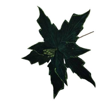 Imagem de Flor Artificial Veludo Verde 30cm