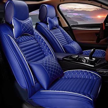 Imagem de Jialuode Capas de assento de carro compatíveis com Mercedes-Benz A180 A210 A220 A220 A250 A35 Vaneo S560E S55AMG x250 S430 modelo de carro, protetor de assento de couro durável dianteiro e traseiro conjunto completo capa de almofada
