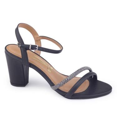 Imagem de Sandália Feminina Vizzano 6262.1009 bloco 7cm tira glitter