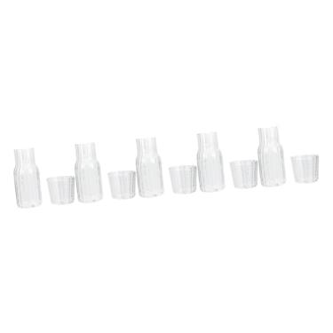 Imagem de Alipis 5 Conjuntos jarro de vidro com copo chaleira elétrica dispenser de bebida para geladeira leite chaleira de água canecas de café de vidro garrafa de água jarro de beber água fria