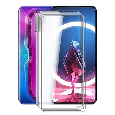 Imagem de HHUAN [Pacote com 5] Película protetora de tela para ZTE nubia Red Magic 7 Pro, película de vidro temperado de dureza 9, película protetora de vidro temperado sem bolhas para ZTE nubia Red Magic 7 Pro