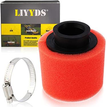 Imagem de LIYYDS Limpador universal de filtro de desempenho de cápsula de espuma dupla vermelha 48 mm, 49 mm, 50 mm, para quadriciclo de 50 cc - 90 cc 110 cc 125 cc quadriciclo Go Kart Moped Pit Dirt Racing