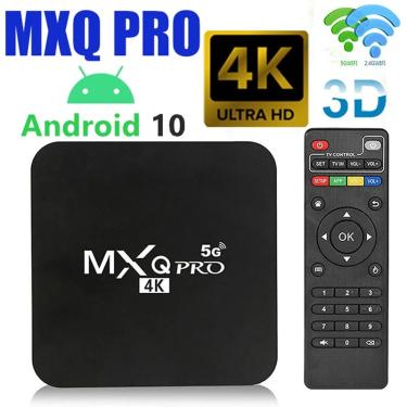 Imagem de Smart TV Set Top Box com Dual WiFi  Vídeo 3D Media Player  Home Theater  TV Set  Novo  Android 10