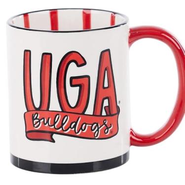 Imagem de Glory Haus Canecas de café ou sopa jumbo universitárias, pintadas à mão, 473 ml, cerâmica (UGA Bulldog)