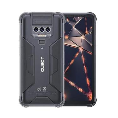 Imagem de WDMYLFTW Capa para Cubot King Kong Power, capa protetora de corpo inteiro à prova de choque transparente de silicone macio e flexível (transparente)