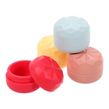 Imagem de 4 unidades de creme de silicone para viagem, frascos de loção à prova de vazamento, frasco de creme cosmético de 20ml, tamanho de viagem, frascos de produtos de higiene pessoal para cosméticos, rosto,