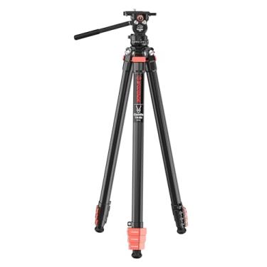 Imagem de IFOOTAGE Tripé para câmera Gazelle TA3B+Komodo K3 de alumínio com cabeça fluida, tripé portátil de viagem, para fotografia profissional, criação de conteúdo, vlogging e produção de vídeo