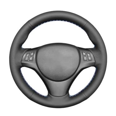 Imagem de MEWANT Capa de volante para BMW E90 E91 E92 E93 E81 E82 E87 E88 / M3 E90 E92 E93 Couro de microfibra costurado à mão
