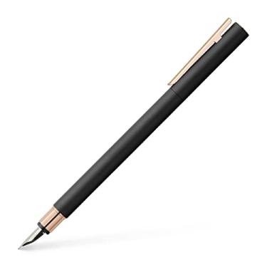 Imagem de Faber-Castell Neo Slim 343101 Caneta-tinteiro Ponta F Metal Preto Ouro Rosa Pacote com 1