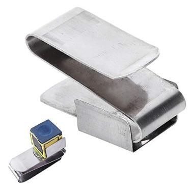 Imagem de Suporte de giz para taco de bilhar OKJHFD, suporte de giz magnético para taco de sinuca, clipe portátil em formato de S de aço inoxidável, tamanho compacto para jogo de bilhar