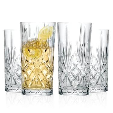 Imagem de Barski Copos Highball de cristal europeu - Copos seguros para lava-louças, para água, suco, vinho, cerveja e coquetéis - Adequado para uso diário e ocasiões especiais conjunto de 118