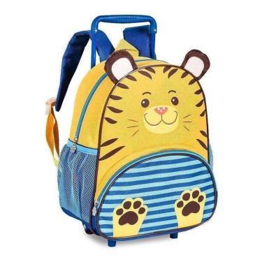 Imagem de Mochila De Rodinhas Clio Style Pets Petit Tigre Azul-Masculino