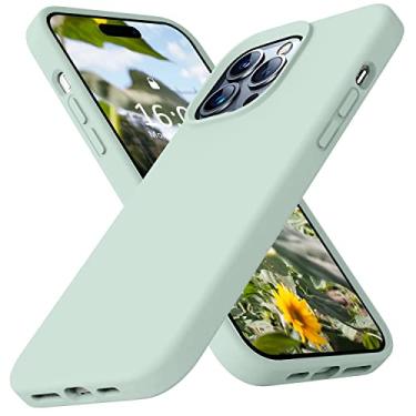 Imagem de Ktele Capa compatível com iPhone 14 Pro Max, capa de silicone líquido de grau AB, [Quatro cantos 50 + airbags minúsculos à prova de choque] [Forro de microfibra macio antiarranhões] Capa de proteção da câmera - verde