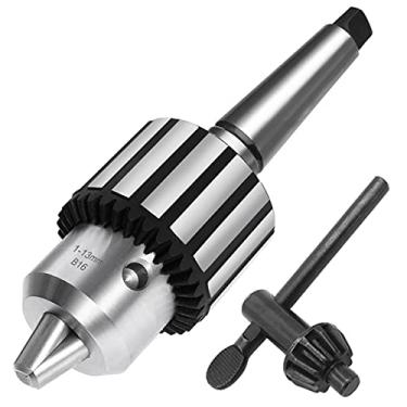Imagem de Earl Diamond Super Heavy Duty Drill Chuck 5/8" Capacidade com MT2 Morse Taper 2 Arbor & K32 Key, Prata, B16 (3/8"- 1/2")