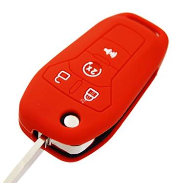 Imagem de Capa protetora de borracha de silicone para Ford F150 F250 F350 F450 F550 Raptor Ranger Transit Fusion Bronco Lightning Maverick XLT (Flip Key)