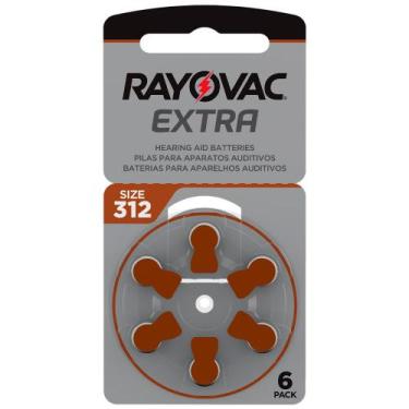 Imagem de Bateria Para Aparelho Auditivo Rayovac Extra Advanced Tamanho 312 Com