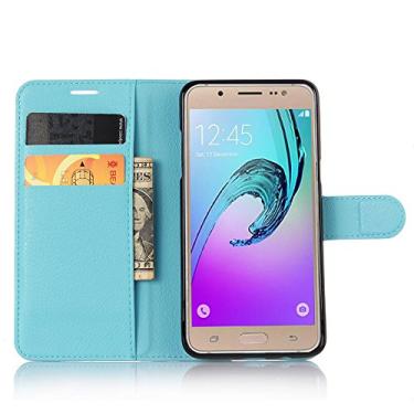 Imagem de Capa Samsung Galaxy J5 (2016)/J510 – Capa carteira flip de couro PU para Galaxy J5 (2016), capa de proteção de telefone estilo empresarial, capa com [compartimentos para dinheiro e cartão] (JFC8-21)