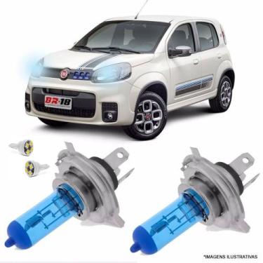 Imagem de Lampada Super Branca Uno (todos) - Farol Alto E Baixo H4 - Tech One