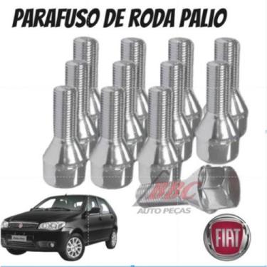 Imagem de Parafusos Fiat multi Longo Cônico 16pçs Cromado P/ RODA DE LIGA LEVE (