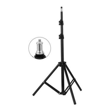 Imagem de Tripé Universal Alumínio para Celular Câmeras Refletor Flash 2,1 Metro