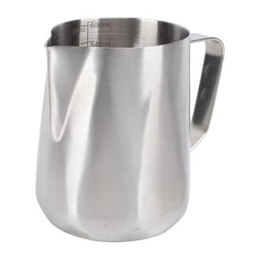 Imagem de Jarra para Espuma de Leite, 350ml/600ML (12oz/20oz/) Jarra para Espuma de Leite Em Aço Inoxidável Com Escala Transparente, Xícara para Vaporizador, Jarra de Leite, Acessórios