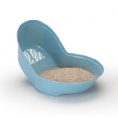 Imagem de Escorredor de Arroz Verduras Azul Pratico com Encaixe Para Mão - Plasm