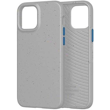 Imagem de tech21 Capa de celular Eco Slim para Apple iPhone 12 e 12 Pro 5G com proteção contra quedas de 3 metros, cinza cogumelo