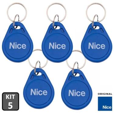 Imagem de Kit C/5 Chaveiro Aproximação Tag Rfid 125khz Linear Nice